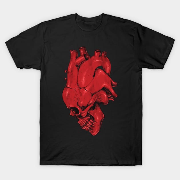 Skull of Heart T-Shirt by carbine